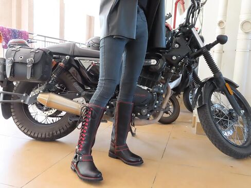 Women's Knee-High Fashion Boots, Comfortable Low Heel Mid Calf Flat Boots for Ladies. in Saudi Arabia