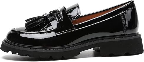 أحذية بدون كعب سوداء على الموضة للنساء، أحذية بدون كعب من الجلد اللامع، أحذية بدون كعب منصة، أحذية أكسفورد كلاسيكية، أحذية بدون كعب مسطحة، أحذية بمقاسات كبيرة in Kuwait