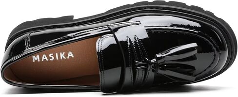 أحذية بدون كعب سوداء على الموضة للنساء، أحذية بدون كعب من الجلد اللامع، أحذية بدون كعب منصة، أحذية أكسفورد كلاسيكية، أحذية بدون كعب مسطحة، أحذية بمقاسات كبيرة in Kuwait