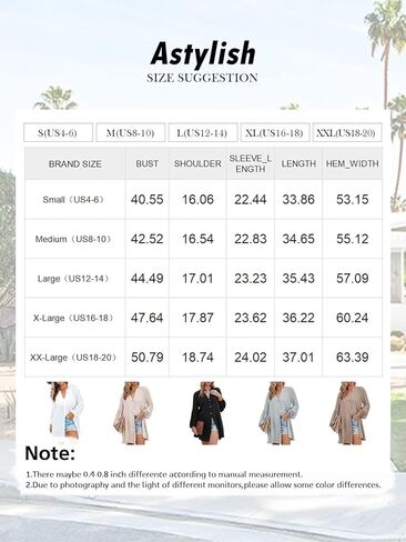 Astylish Womens Sexy V Neck Cover Up Long Sleeve Button Down Shirts Dresses in Kuwait