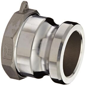 Dixon G200-A-SS Investment Cast Stainless Steel 316 Global Type A Cam and Groove Hose Fitting, 2" Plug x 2" NPT Female