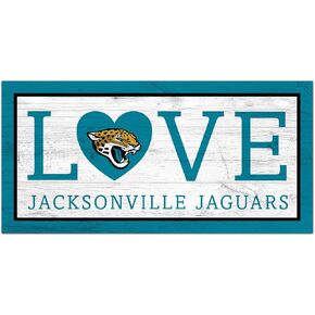Jacksonville Jaguars 6'' x 12'' Team Love Sign