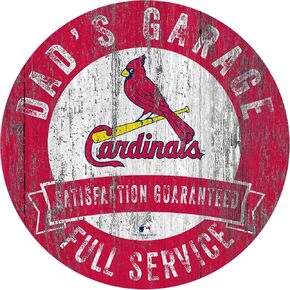 Fan Creations MLB St. Louis Cardinals 12" Round Dad's Garage Wood Sign