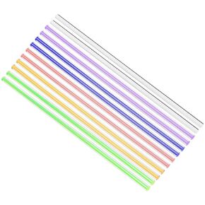 uxcell Acrylic Round Rod,1/4 inch Diameter 10 inch Length,Multicolor Straight Line,Solid Plastic PMMA Bar Stick 12pcs