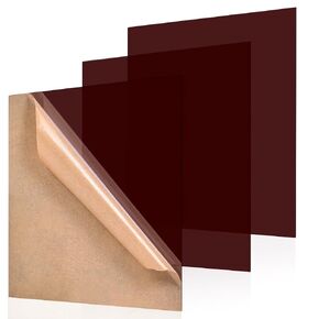 3 Pcs Brown Transparent Acrylic Sheets, 12 x 12 x 1/8 Inch Laser Cutting Acrylic Sheets, Acrylic Sheets for DIY Projects, Crafts Art Display, Signs (Brown Transparent)