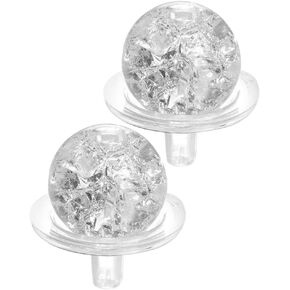BESPORTBLE Glass Ball Replacement for Indoor Tabletop Fountain Waterfall 5cm, Water Fountain Crystal Bubble Ball Feng Shui Decorative Glass Balls with Stand Set