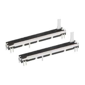 uxcell 2pcs Fader Variable Resistors 75mm Straight Slide Potentiometer B203 20K Ohm Linear Double Potentiometers for Dimming Tuning