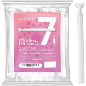 Seroflora Boric Acid Suppositories Applicators for women, individually Wrapped pack of 7