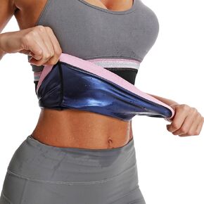 JBT Waist Trainer for Women Sauna Suit Waist Trimmer for Women Tummy Control Sequins Sauna Belt Lower Belly Fat