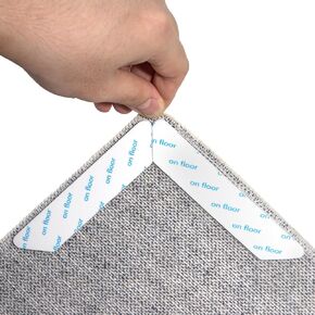 Rug Pad Gripper - Washable Grippers for Rug, Non Slip Rug Pads for Hardwood Floors, Under Rug Carpet Tape : Keep Your Rug in Place & Make Corner Flat