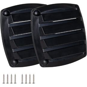 2pcs Vent Cover Boat Exhaust Vent Boat Vent Duct Grille Vent Marine Exhaust Vent Louvered Vents Soffit Exhaust Vent Dryer Vent kit Pontoon Boat Grill air Intake