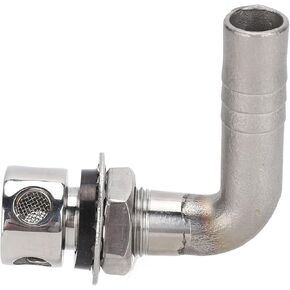 Fuel Vent, Replacement Universal Thru Hull Durable Marine Gas Tank Vents 316 Stainless Steel Elbow for Ships for Yachts for 3/5in Pipe
