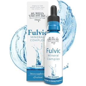 Buried Treasure Fulvic Mineral Drops - Concentrated Fulvic Acid delivering Trace Mineral Drops as a Colloidal Minerals Liquid Supplement - Supporting Energy with Trace Minerals Electrolytes - 2 fl oz