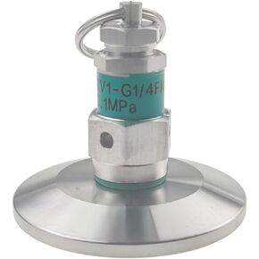 1.5" Tri Clamp And G1/4" Male Assembly Adjustable Pressure Relief Valve Stainless Steel SS304 Mini Spunding Valve with Lock,30psi Set Pressure,0-43.5psi Range