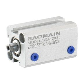 Baomain SDA 12x25 Double Action 12mm Bore 25mm Stroke Compact Thin Air Cylinder