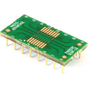 (Qty 2) Proto-Advantage PA0028C QSOP-16 to DIP-16 SMT Adapter (0.635 mm / 25 mil Pitch) Compact Series