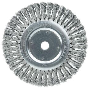 Weiler 08138 8" Standard Twist Knot Wire Wheel, 014" Steel Fill, 3/4" Arbor Hole, Made in The USA (Pack of 2)