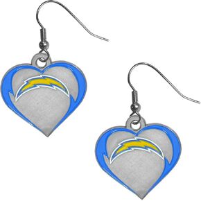 أقراط متدلية على شكل قلب من Siskiyou Sports NFL Los Angeles Chargers، ألوان الفريق، مقاس واحد in Saudi Arabia