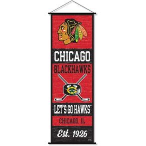 Chicago Blackhawks Banner and Scroll Sign