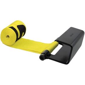 Security Chain Company CC4605 5' Yellow 4" Tow Strap with Roll-Off Container Hook Assembly