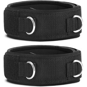 2Pcs Fitness Thigh Straps Soft Neoprene Padded Fitness Leg Exercise Attachment Adjustable Thigh Resistance Belt for Machines Gym Workout Speed Exercise Taekwondo Football Running