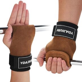 YDAJIURI Gym Workout Strength Training Adjustable Weight Lifting Wrist Strap for Power Lifting Deadlift Grips Hooks Support Gloves for Pull ups Deadlift for Men and Women