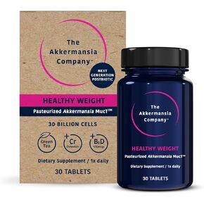 Akkermansia Company Healthy Weight - Akkermansia Probiotic, Akkermansia Muciniphila, Gut Health, Green Tea, Chromium, Metabolic Vitamins - 30 Tablets