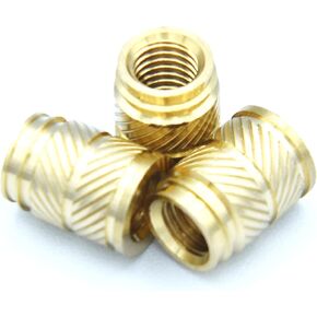 [منتجات J&J] حشوة نحاسية IUB-0428، 1/4-28 مدببة، ملولبة، 9.5 مم OD، طول 12.7 مم، إدراجات حرارية، 15 قطعة in Kuwait