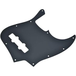 Dopro 10 Hole Matte Aluminum Jazz J Bass Pickguard Metal Anodized J Bass Pick Guard Scratch Plate for USA/Mexico Jazz J Bass Matte Silver