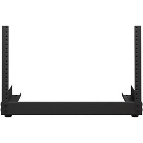 2-Post Open Frame Desk Rack, 6U, 10-32 Threaded, Black, 6.16 lbs, Cold Rolled Steel, Standard