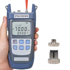 Fiber Optical Power Meter with 1mW Light Source SC FC Connector, -70~10dBm, 10 Optic Wave Length, Optic Test Equipment for CCTV Communication Engineering