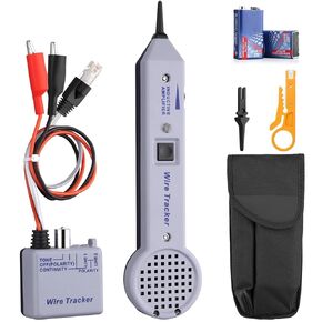 Proster Tone Generator Kit, Wire Tracer Circuit Tester,200EP High Accuracy Cable Tester,Line Finder,Inductive Amplifier, Probe Kit with Adjustable Volume for Network Cable Collation