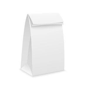 Perfect Stix Paper Lunch Bags 500 Pcs White Paper Bags Snack Bags Kraft Grocery Bags Paper Sacks Bags Bulk(4 LB, 5.1 x 3.2 x 9.8 Inch)