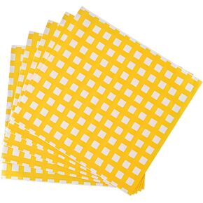 50 Pcs Double Open Pretzel Bags Greaseproof Deli Wrappers Sandwich Bakery Bags Food Tissue Paper Pastry Bags for Sandwiches Hamburger Yellow