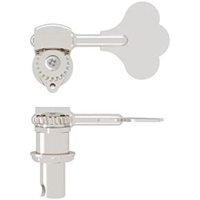 Hipshot HB6 1/2" Ultralite Bass Tuner, Clover, Bass Side - SHINY CHROME