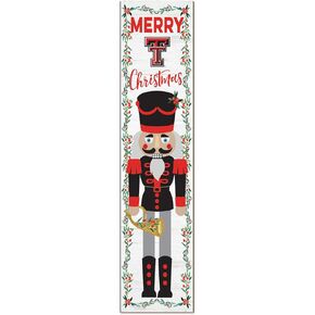 Texas Tech Red Raiders Nutcracker Porch Leaner, 11x46 Inches, Red Raiders Outdoor Christmas Sign; Display Some Holiday Cheer with This Texas Tech Red Raiders Nutcracker Sign