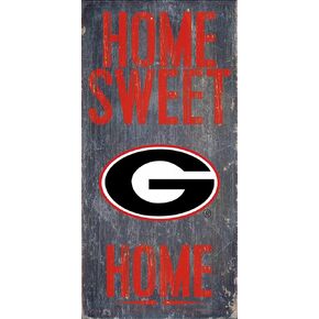Fan Creations Georgia Bulldogs Wood Sign - Home Sweet Home 6"x12"