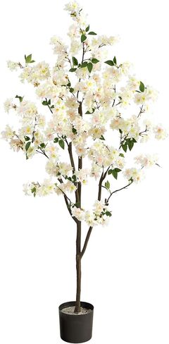 Nearly Natural 6ft. Cherry Blossom Artificial Tree, White in Saudi Arabia