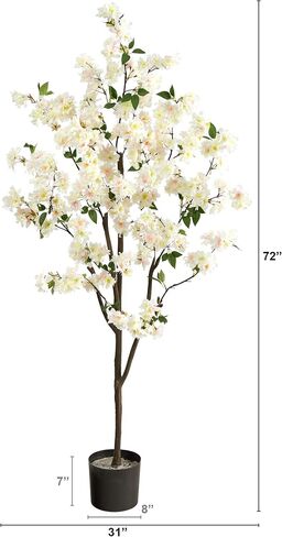 Nearly Natural 6ft. Cherry Blossom Artificial Tree, White in Saudi Arabia