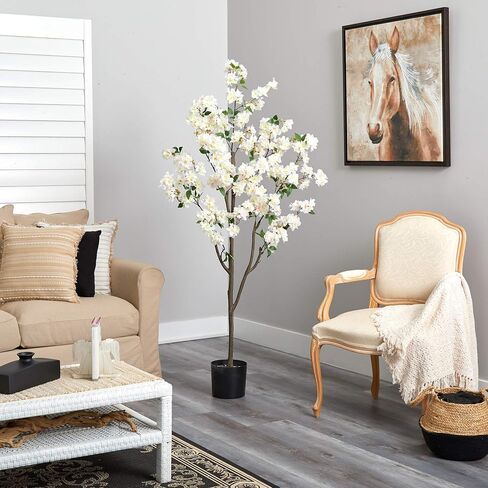 Nearly Natural 6ft. Cherry Blossom Artificial Tree, White in Saudi Arabia