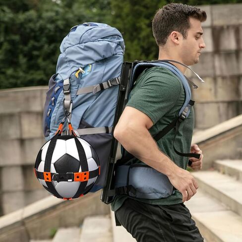 حقيبة كرة شبكية مكونة من قطعتين، حقيبة كرة سلة قابلة للتعديل، حقيبة تخزين كرة رياضية محمولة لحمل كرة القدم وكرة القدم الطائرة، مثالية لعشاق رياضات الكرة in Kuwait