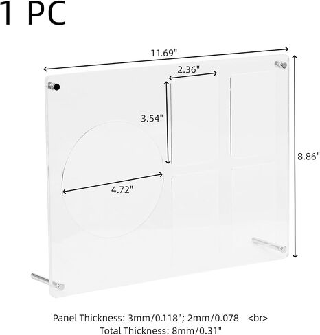 Kpop Acrylic CD/Photocard Display Clear CD Display Frame Photocard Holder with 1 CD Slot & 4 Photocard Slots for Displaying, Collecting, Picture, CD in Saudi Arabia