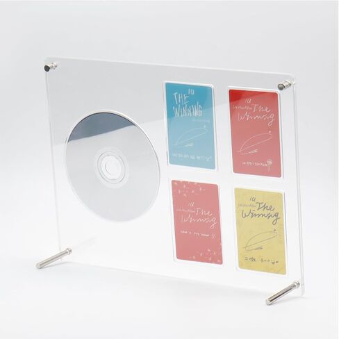 Kpop Acrylic CD/Photocard Display Clear CD Display Frame Photocard Holder with 1 CD Slot & 4 Photocard Slots for Displaying, Collecting, Picture, CD in Saudi Arabia