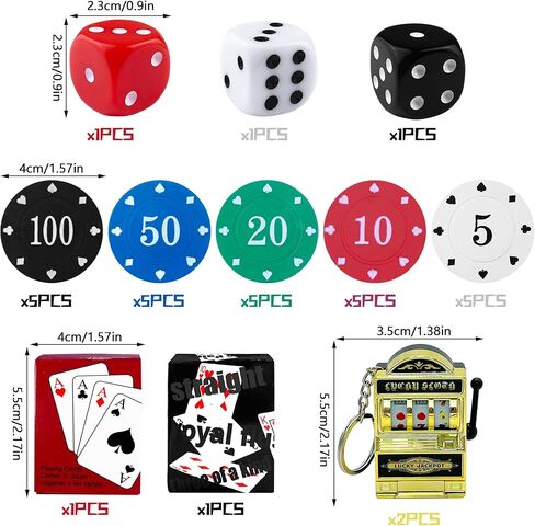 32 قطعة قم بإنشاء متعة ليلية فيغاس الخاصة بك مع مجموعة ألعاب الكازينو الصغيرة تتضمن رقائق البوكر الصغيرة والنرد والفتحات in Kuwait