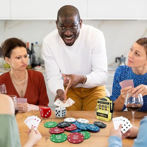 32 قطعة قم بإنشاء متعة ليلية فيغاس الخاصة بك مع مجموعة ألعاب الكازينو الصغيرة تتضمن رقائق البوكر الصغيرة والنرد والفتحات in Kuwait