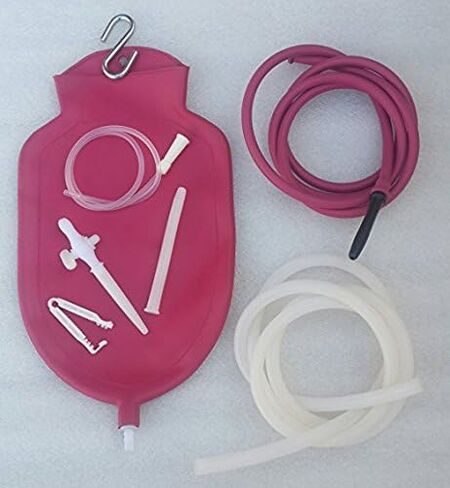 The Perfect Enema Bag Kit for Colon Cleansing with Silicone Hose (1 Quart, Open top) | Instuction Booklet in Saudi Arabia