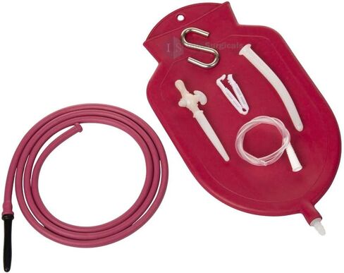 The Perfect Enema Bag Kit for Colon Cleansing with Silicone Hose (1 Quart, Open top) | Instuction Booklet in Saudi Arabia