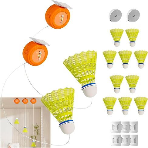 Badminton Self Training Tool,Telescopic 6 Pcs/12 Pcs Badminton Self Practice Trainer Aid, Badminton Single-Player Rebound Trainer, Portable Badminton Set for Indoor in Saudi Arabia