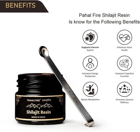Pure Himalayan Organic Shilajit Resin Gold Grade | wild-harvested in India | Enhance Performance, Boost Stamina | Fulvic Acid, 85+ Trace Minerals |Men, Women | Natural, Vegan| 20Gm, Pack of 1 in Saudi Arabia