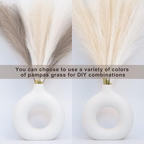 6 قطع من عشب بامباس الصناعي مقاس 17 بوصة/44 سم عشب بامباس الاصطناعي المنفوش 7 فروع لحفلات الزفاف وغرفة النوم وديكور المنزل البوهيمي (027 أسود) in Kuwait